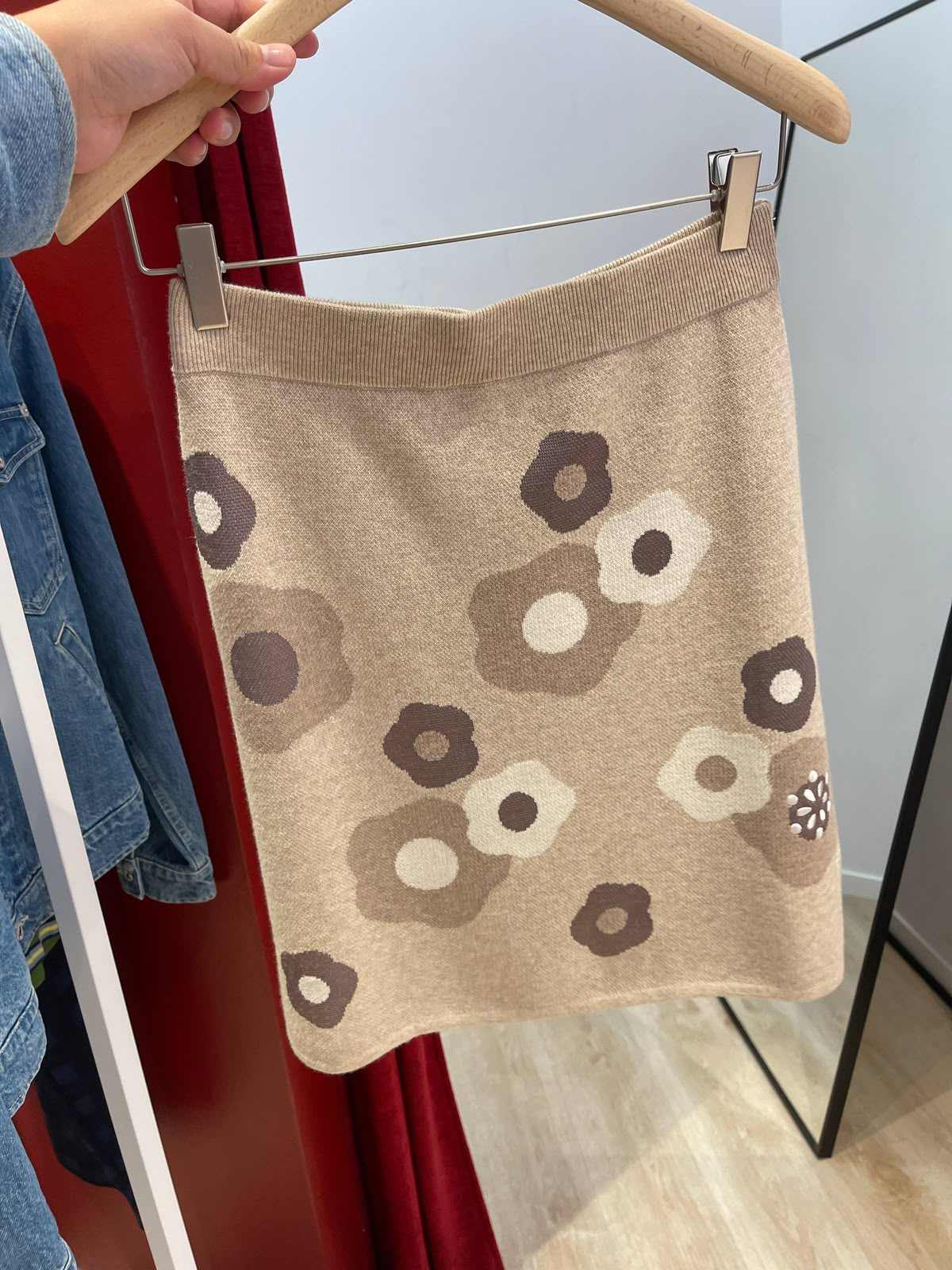 Floral Knit Mini Skirt