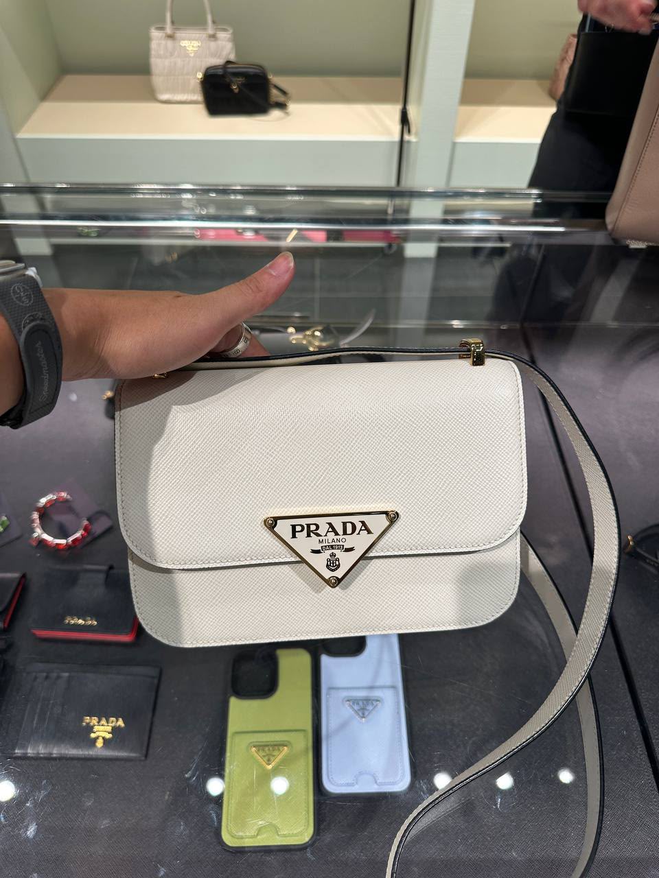 Saffiano Leather Shoulder Bag