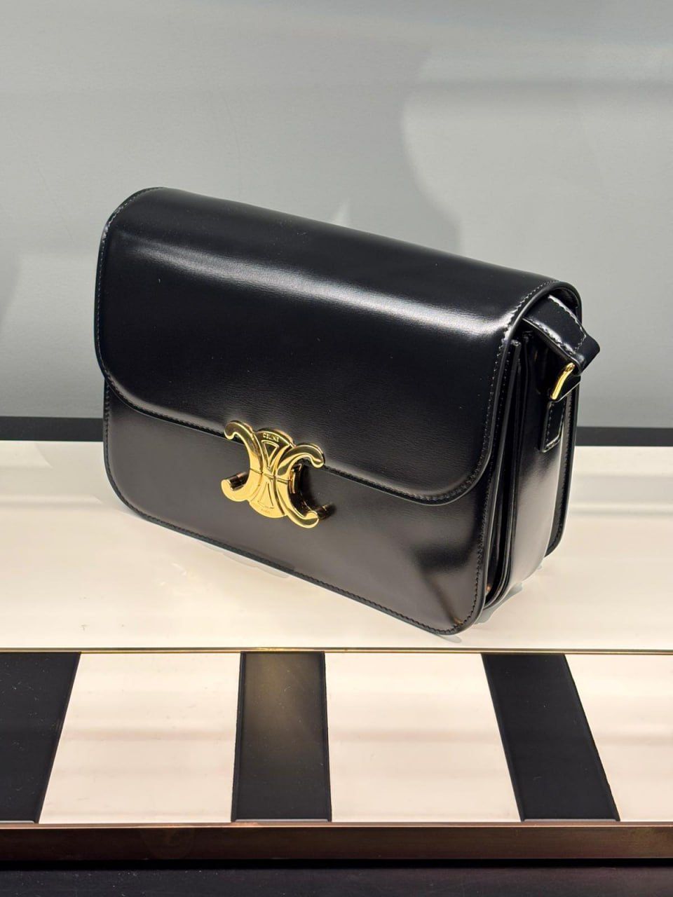 Teen Triomphe Bag in Shiny Calfskin