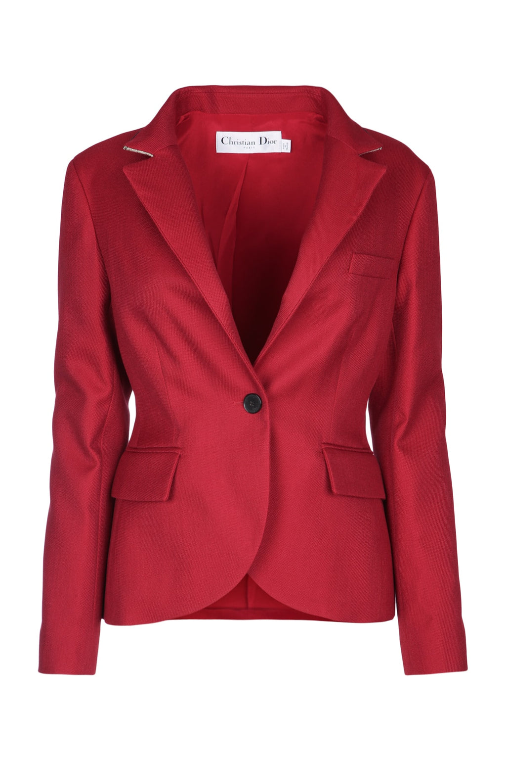 CHRISTIAN DIOR GIACCA MUST UN BOTTONE COLLO ROSSA For Women 