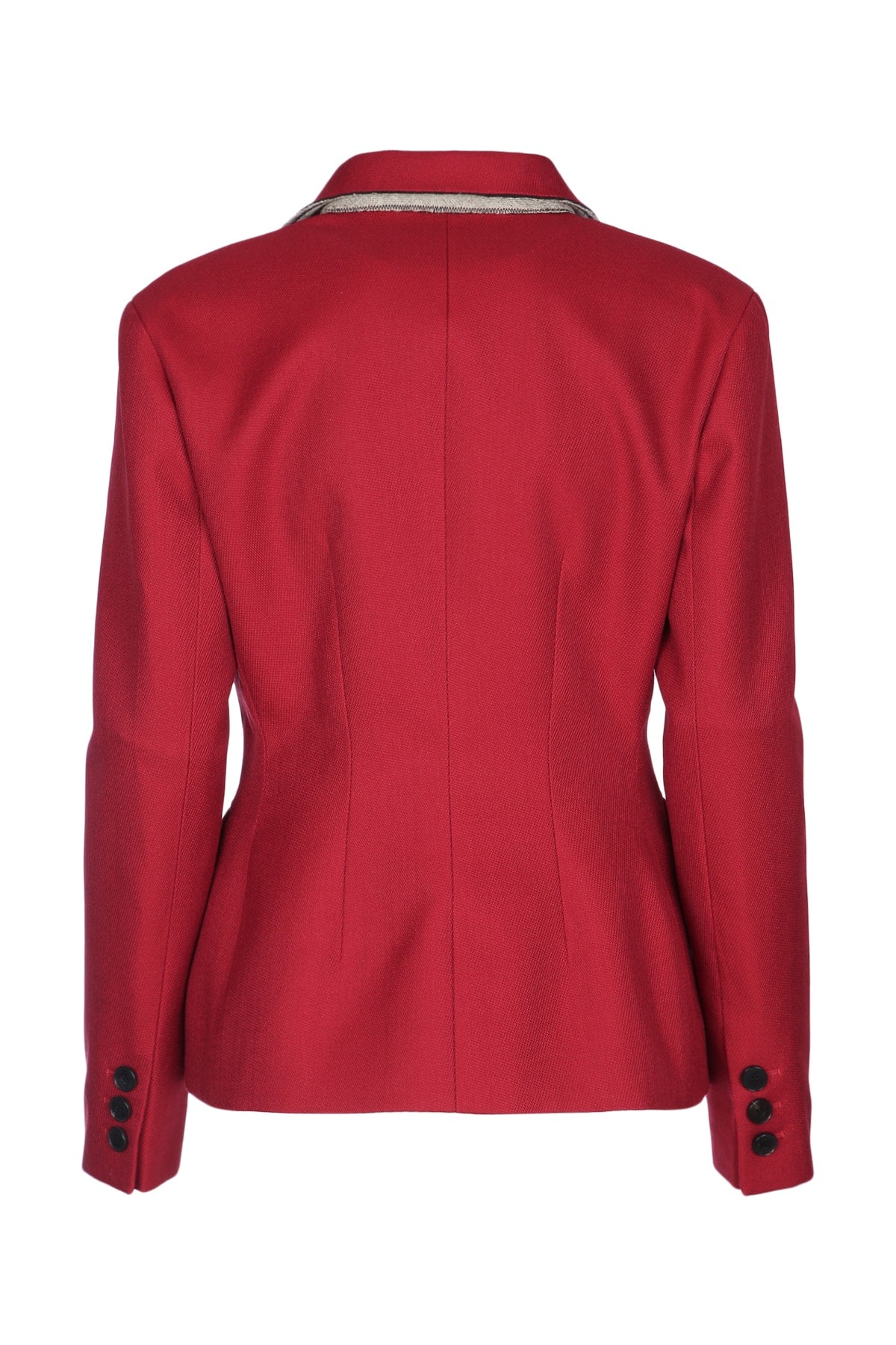 CHRISTIAN DIOR GIACCA MUST UN BOTTONE COLLO ROSSA