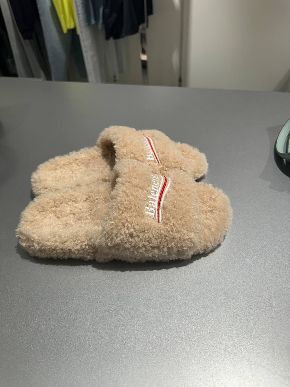 Faux Fur Slides
