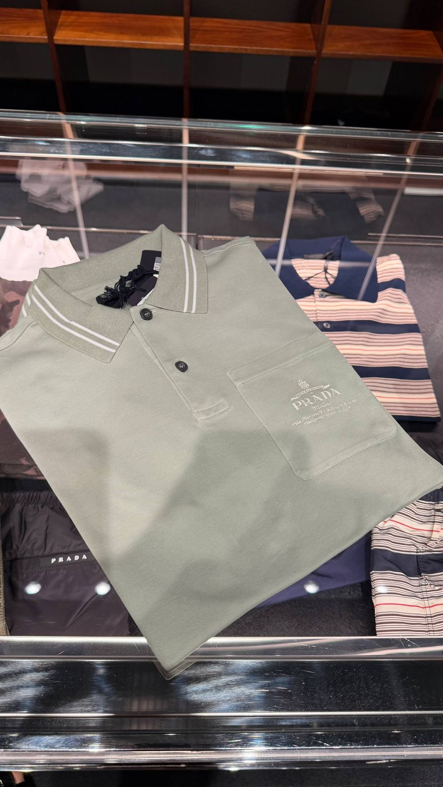 Prada Cotton Polo Shirt with Logo Pocket