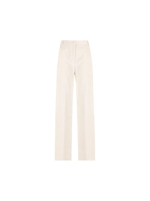Pantaloni in velluto a coste avorio