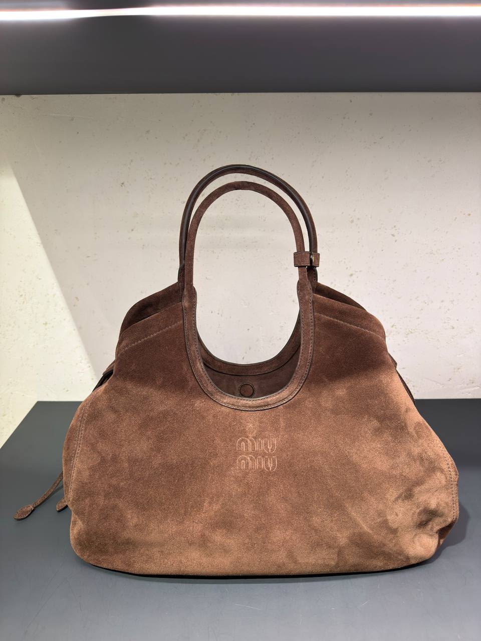 Suede hobo bag