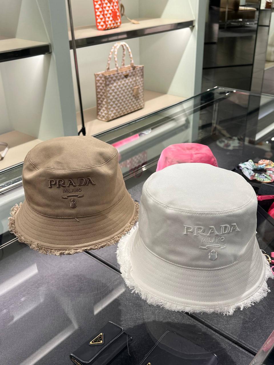 Drill bucket hat with frayed edge