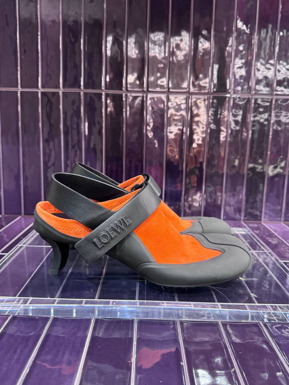 Terra Slingback Pumps in Suede and Rubber