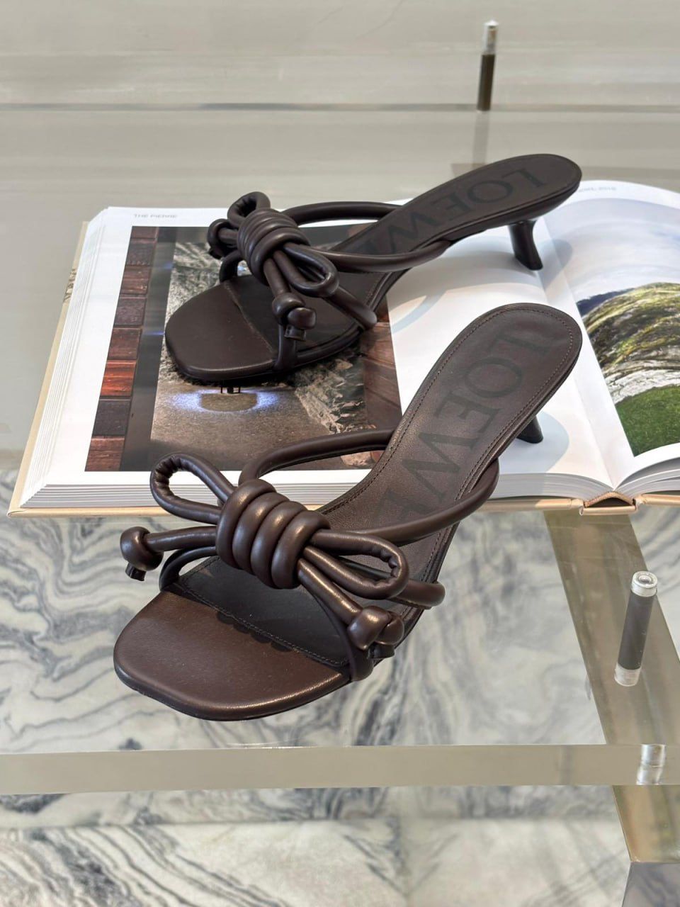 Bow mule in nappa lambskin