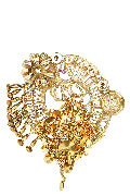 Antiqued brass brooch