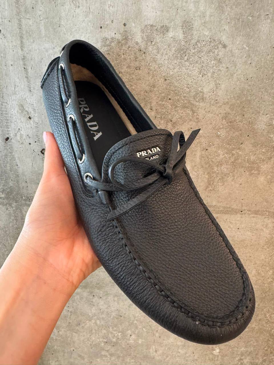 Pebbled Leather Driving Shoes