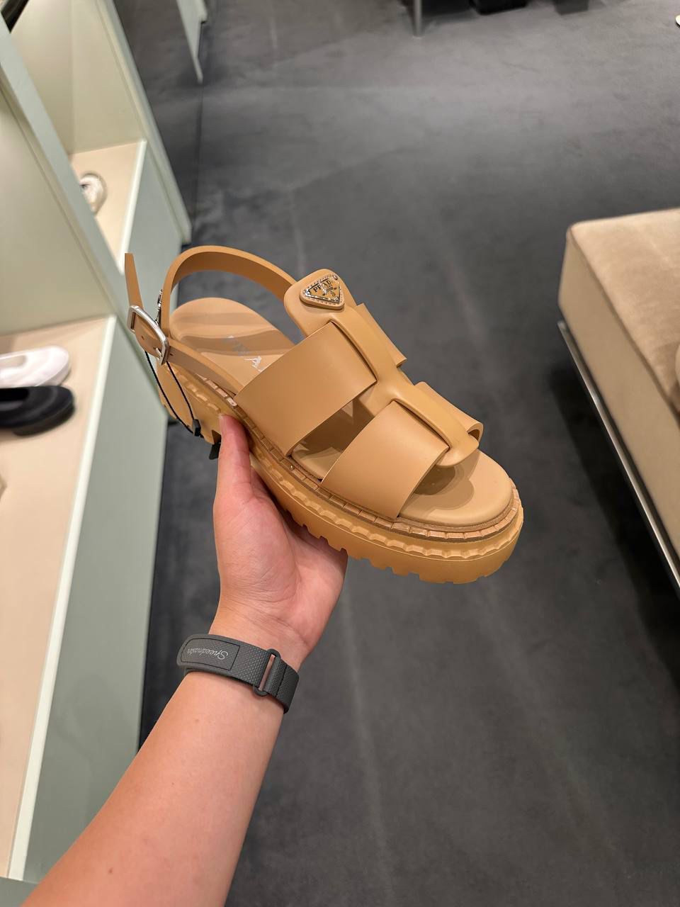Brushed Leather Sandals