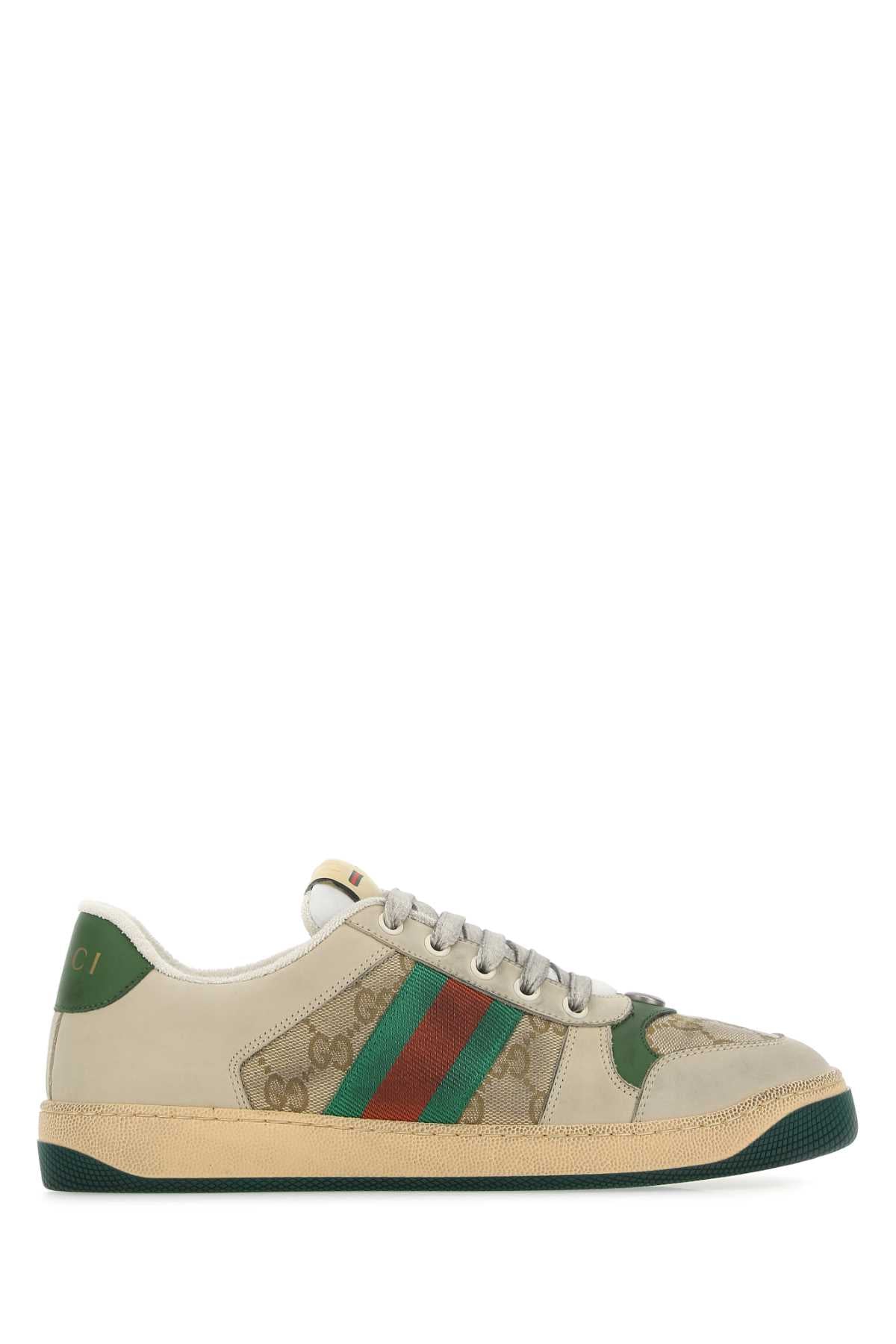 GUCCI FABRIC UPPER AND RUBBER SOLE SNEAKER For Women T 65% POLYESTER T 18% COTTON T 17% POLYAMIDECALF SKINCALF SKINT 100% POLYAMIDET 58% POLYAMIDE T 42% POLYESTERCALF SKIN