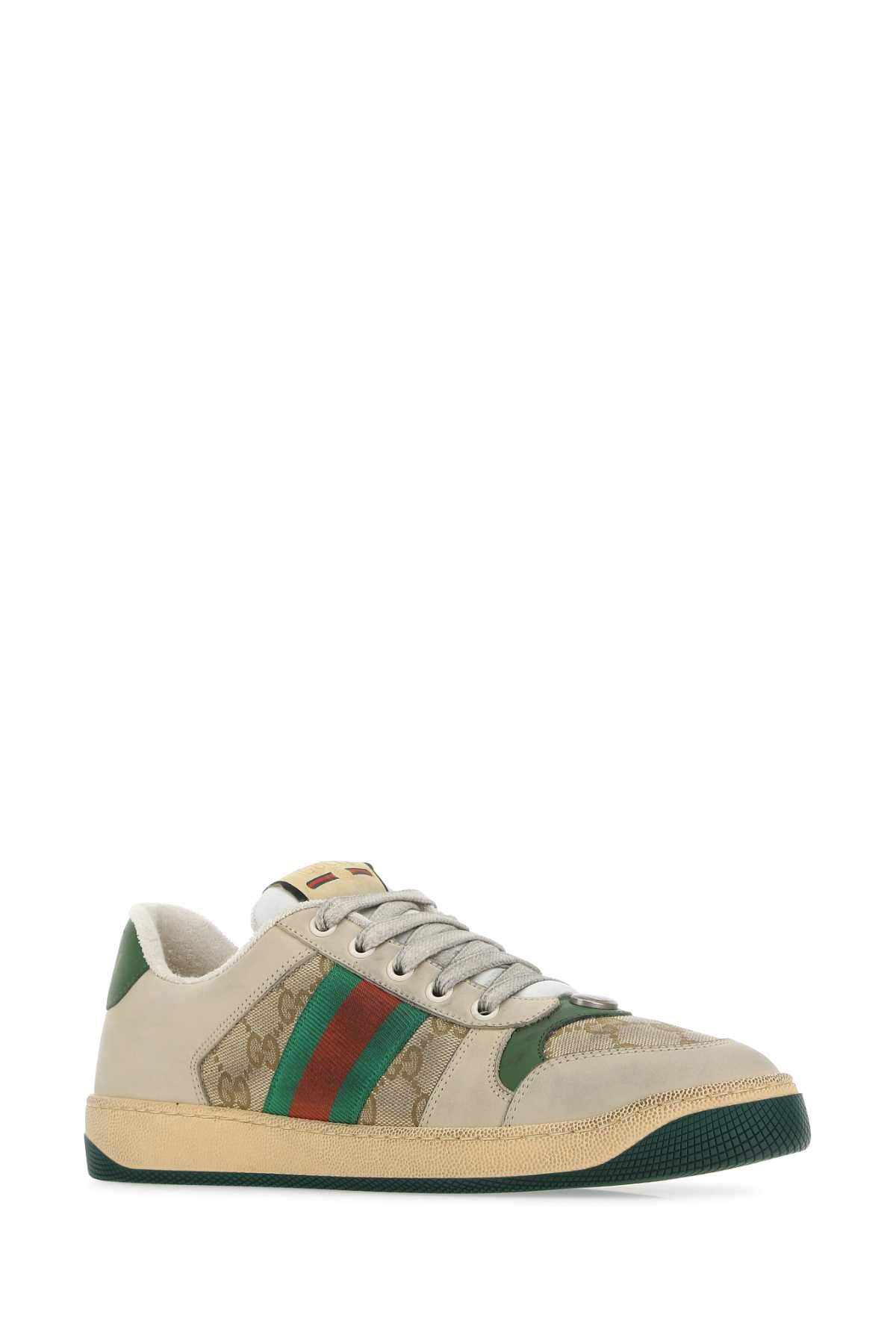 GUCCI FABRIC UPPER AND RUBBER SOLE SNEAKER For Women T 65% POLYESTER T 18% COTTON T 17% POLYAMIDECALF SKINCALF SKINT 100% POLYAMIDET 58% POLYAMIDE T 42% POLYESTERCALF SKIN