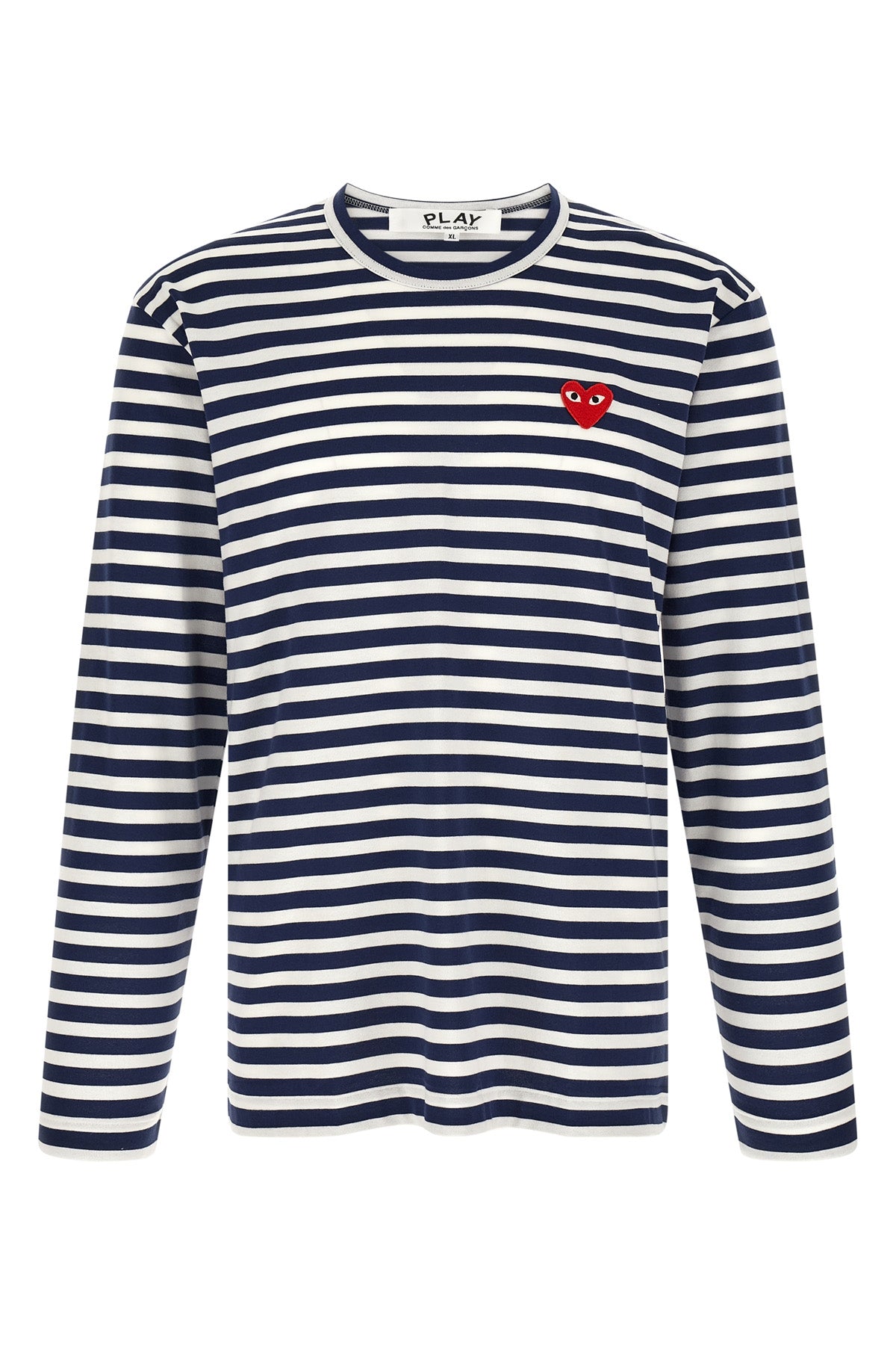 Striped T-Shirt With Heart Patch
