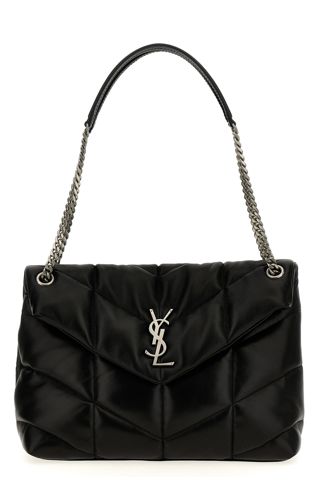 SAINT LAURENT ‘Puffer loulou’ midi shoulder bag For Women 100% calf leather (bos taurus)