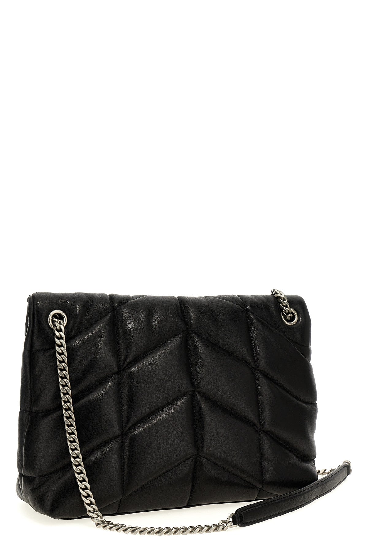 SAINT LAURENT ‘Puffer loulou’ midi shoulder bag For Women 100% calf leather (bos taurus)