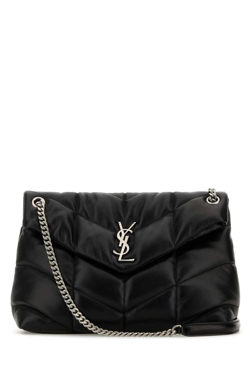 SAINT LAURENT YSL BO MNG PUFFER M For Women Exterior: 100% Lamb Lining: 100% Fabric Finishing: Silver brass