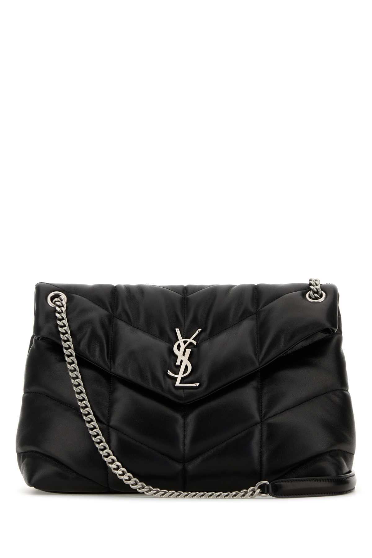 SAINT LAURENT YSL BO MNG PUFFER M For Women Exterior: 100% Lamb Lining: 100% Fabric Finishing: Silver brass