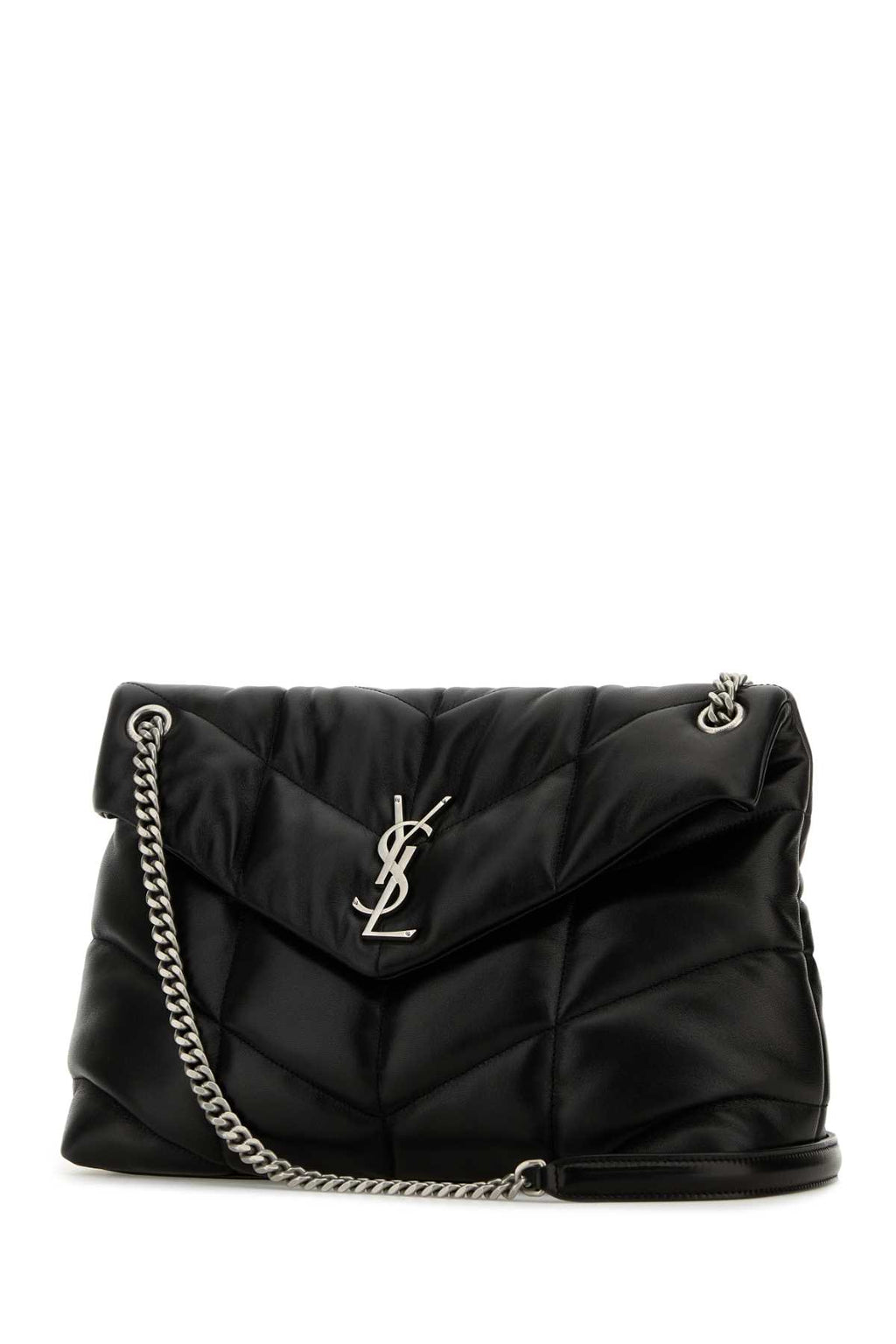 SAINT LAURENT YSL BO MNG PUFFER M For Women Exterior: 100% Lamb Lining: 100% Fabric Finishing: Silver brass
