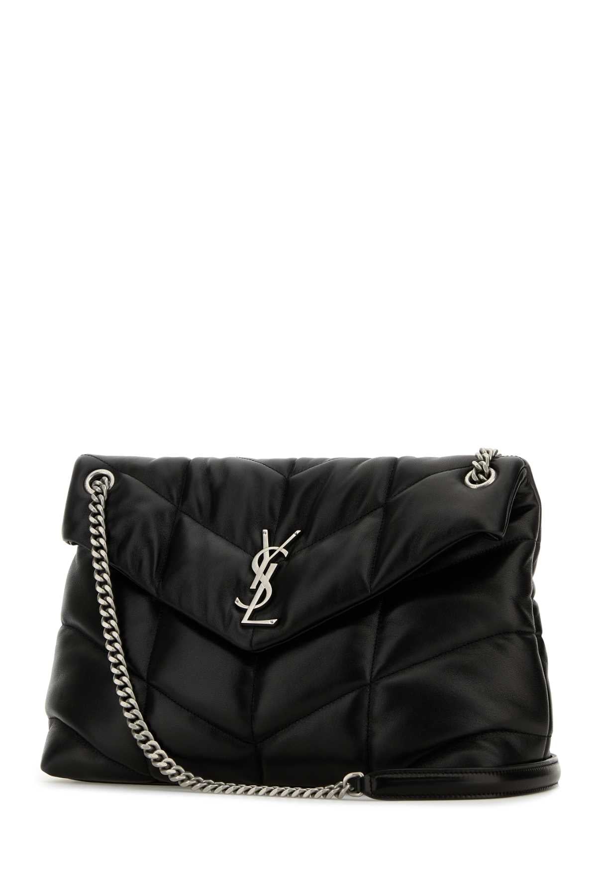 SAINT LAURENT YSL BO MNG PUFFER M For Women Exterior: 100% Lamb Lining: 100% Fabric Finishing: Silver brass