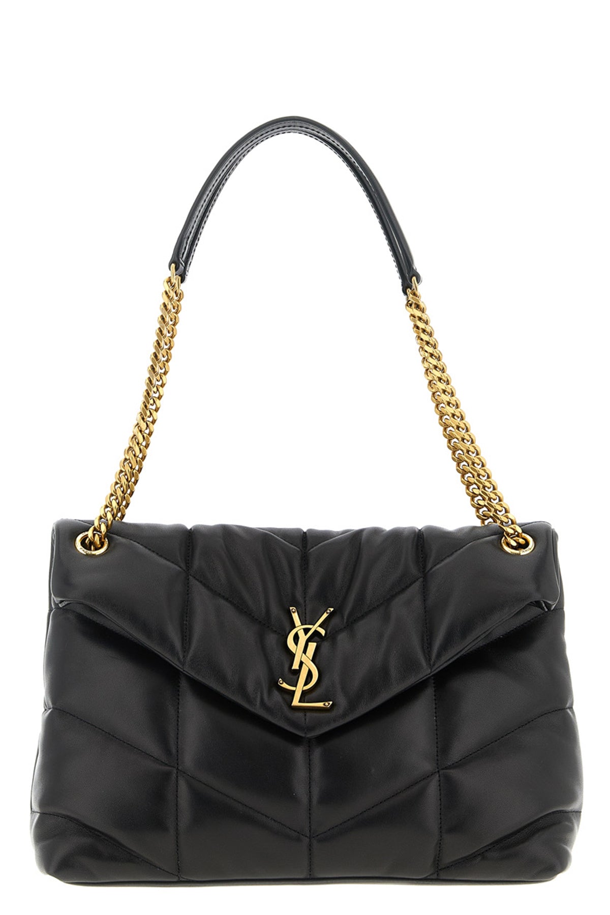 SAINT LAURENT 'Loulou Puffer' medium shoulder bag For Women 100% lamb leather (Ovis Aries)