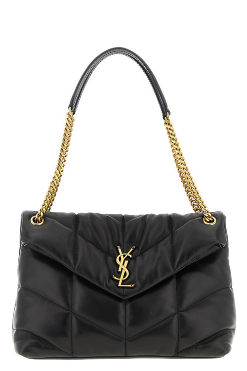 SAINT LAURENT 'Loulou Puffer' medium shoulder bag For Women 100% lamb leather (Ovis Aries)
