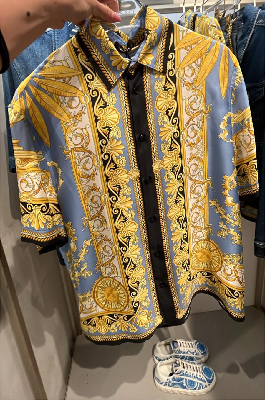 Barocco Print Silk Shirt