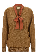 lavallière collar sweater