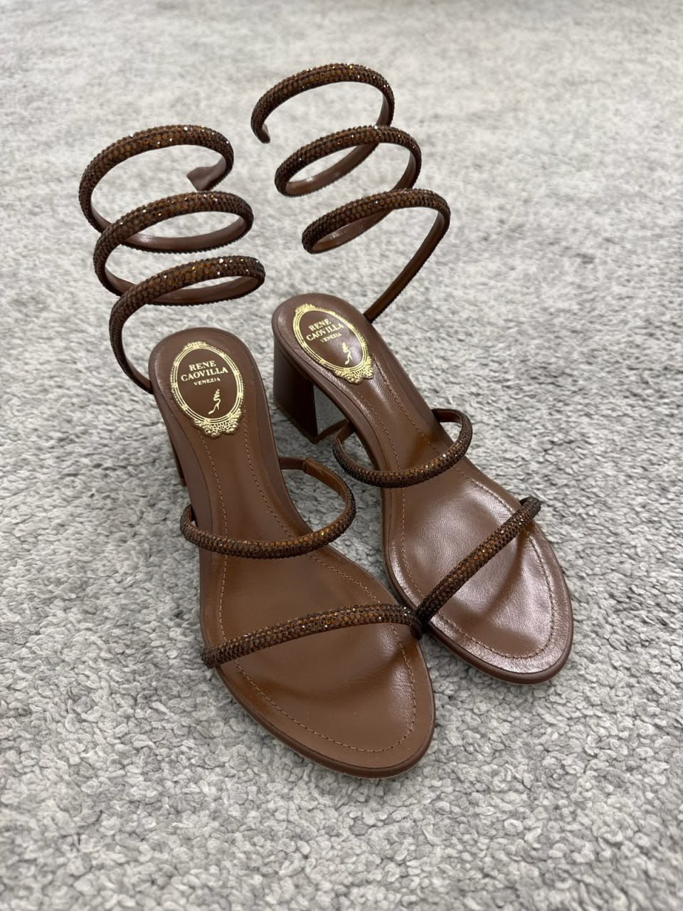 Cleo Embellished Spiral Sandals