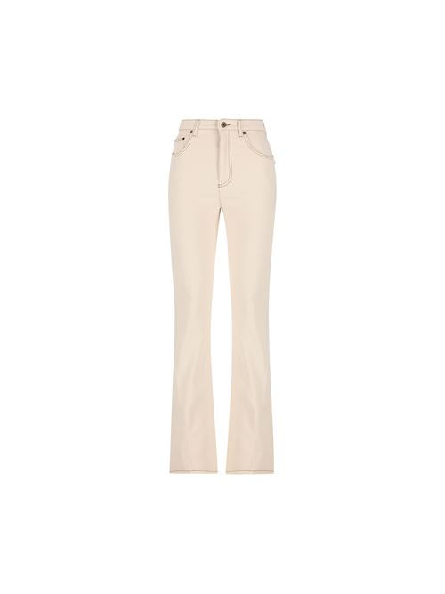 Jeans bootcut a vita alta con ricamo