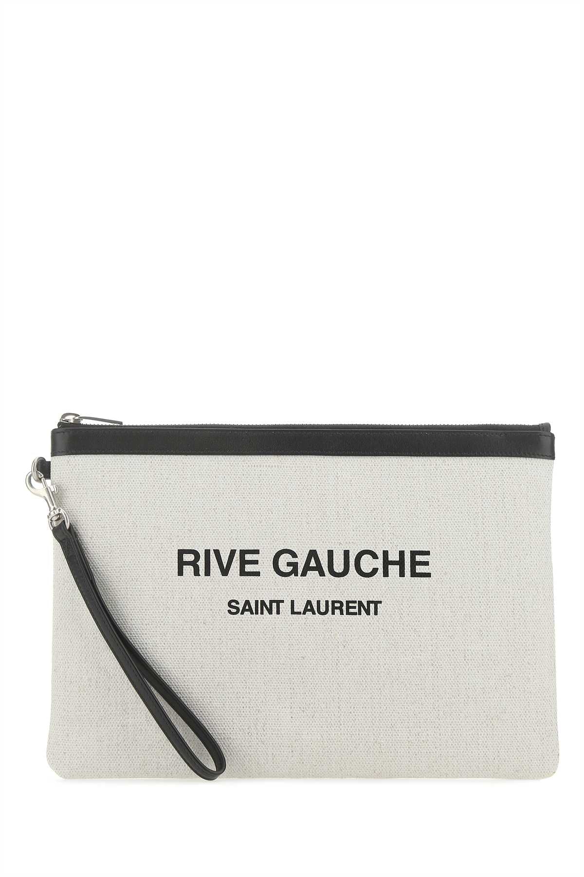 SAINT LAURENT CLUTCH For Men Exterior: 100% Linen Lining: 100% Fabric Finishi