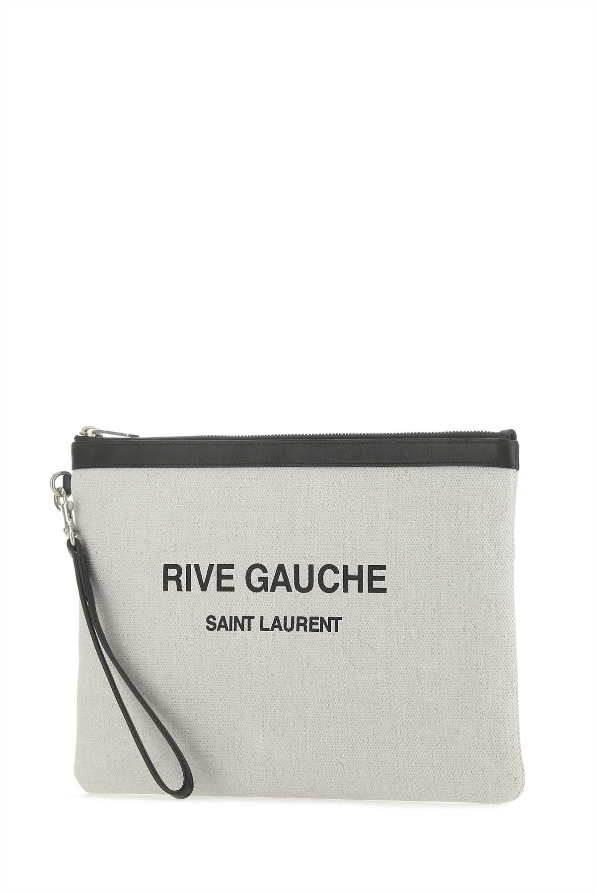 SAINT LAURENT CLUTCH For Men Exterior: 100% Linen Lining: 100% Fabric Finishi