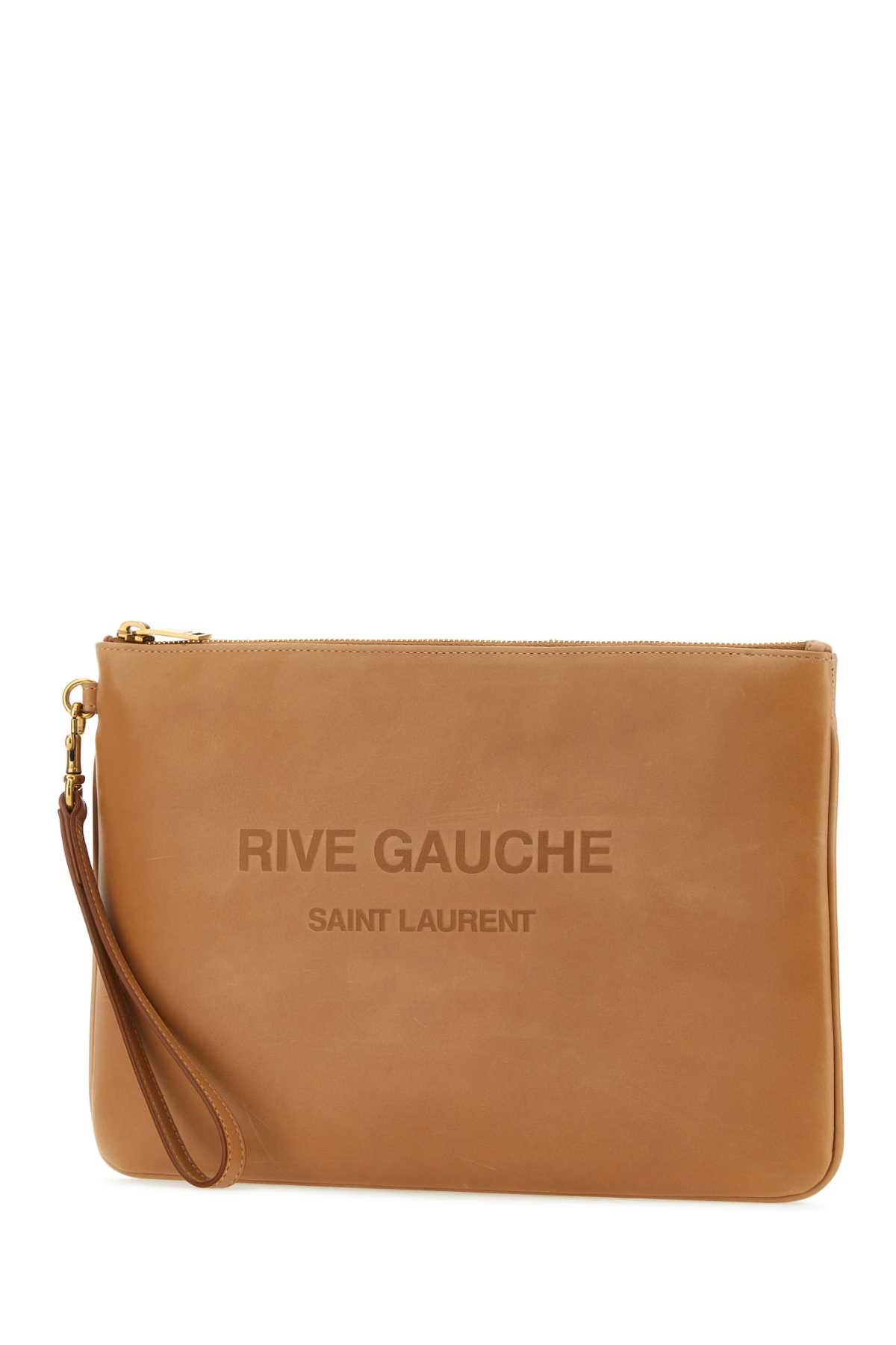 SAINT LAURENT BEAUTY CASE For Men Exterior: 100% Calf Lining: 100% Fabric Finishing: Ruthenium