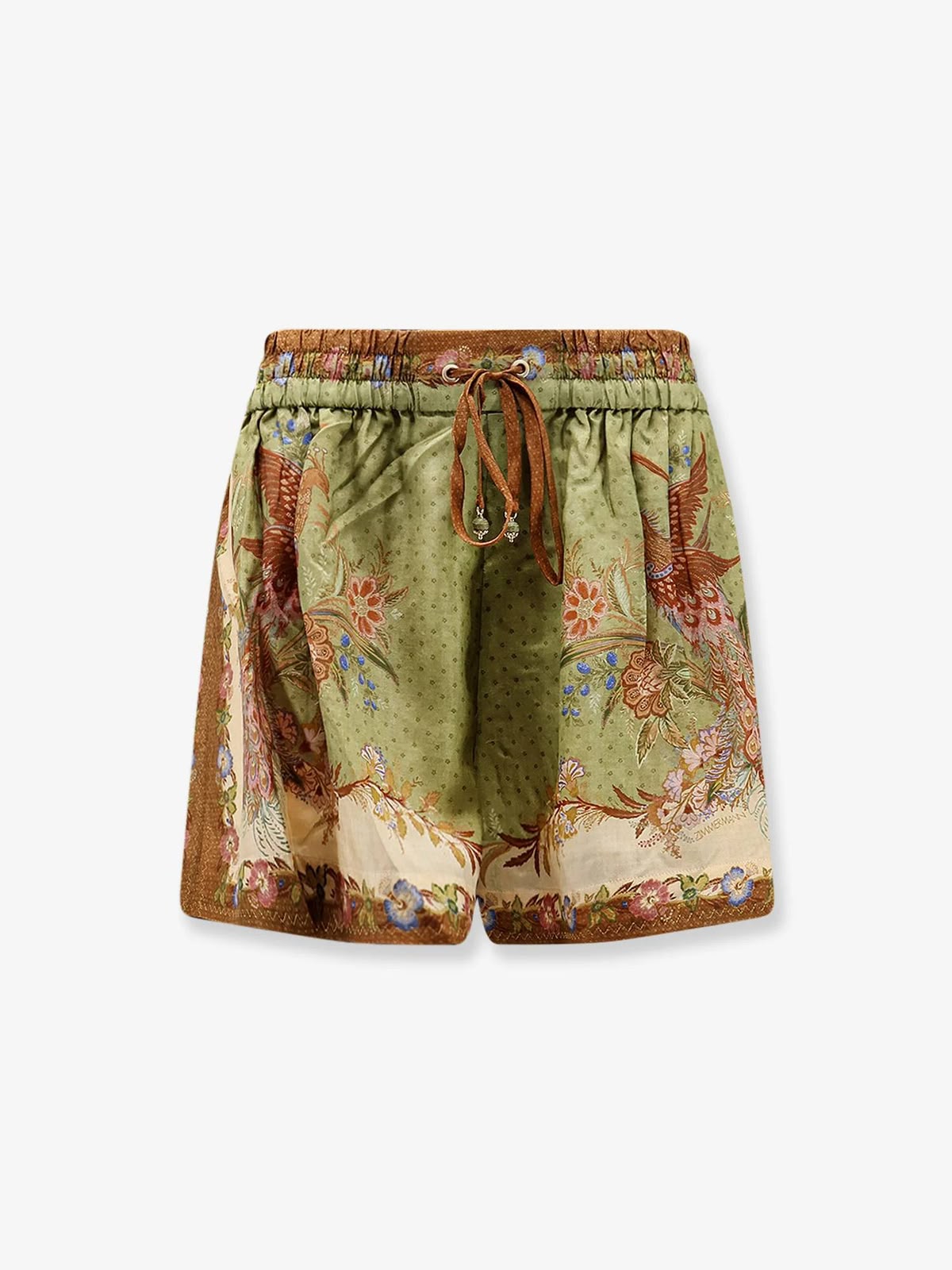 Cira Floral-Print Silk Shorts