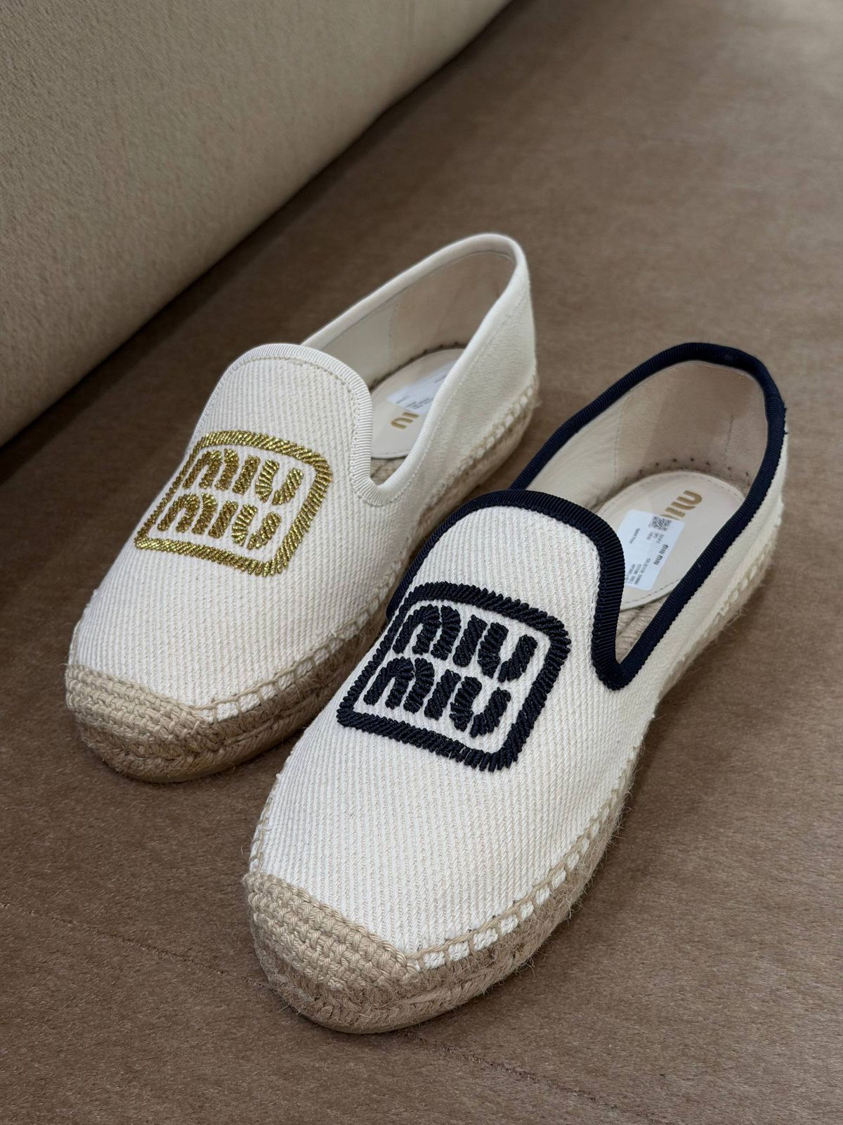 Canvas Espadrilles with Embroidered Logo