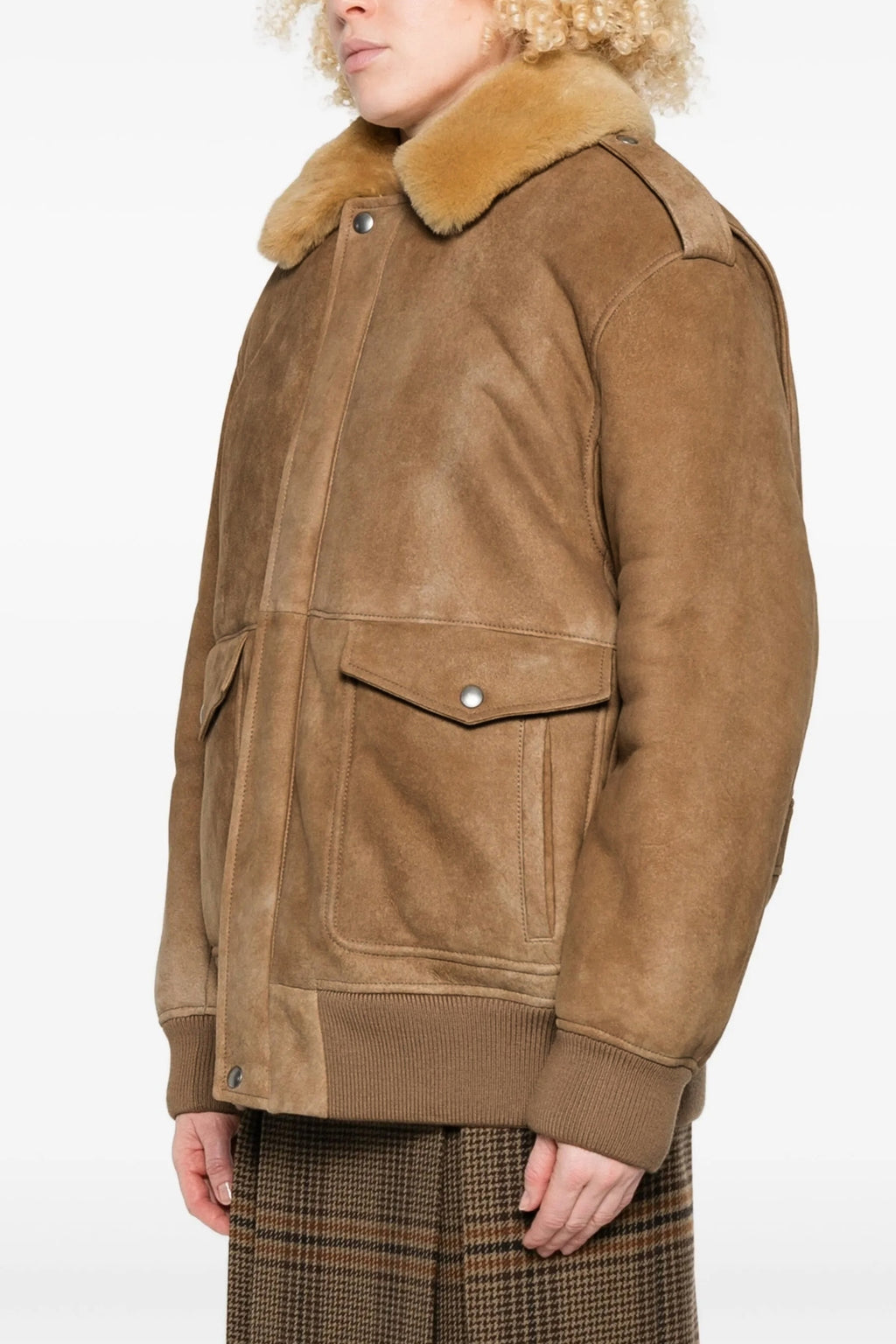 PRADA Sheepskin bomber jacket For Women 100% lamb leather (Ovis Aries)