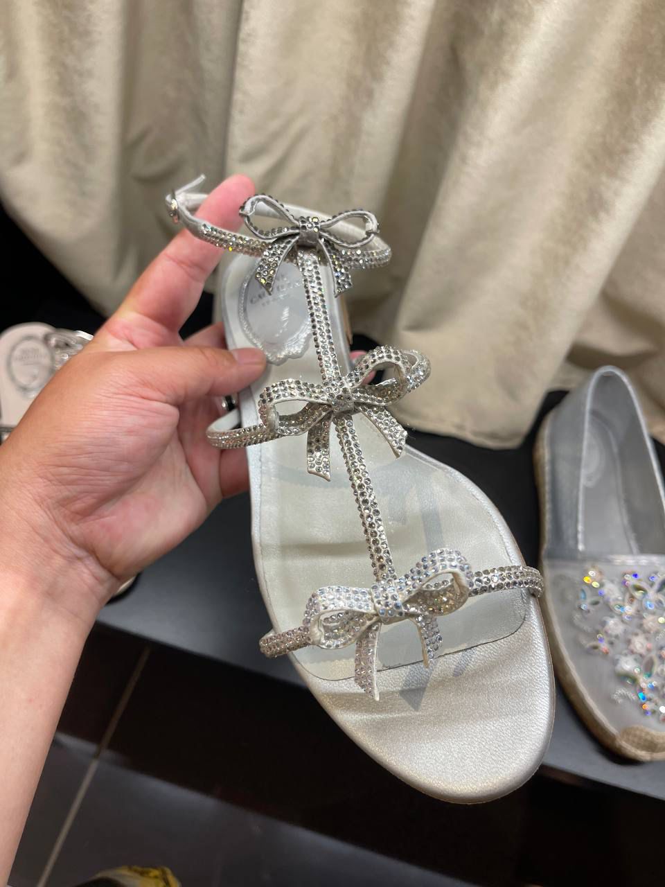 Rene Caovilla Cleo Bow Sandals