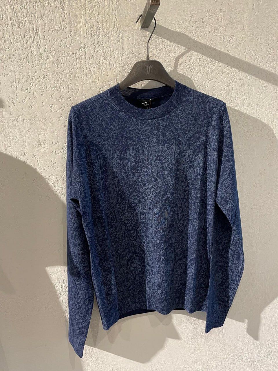 Paisley Print Crewneck Sweater