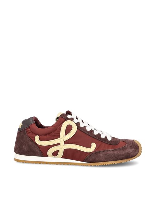 Sneaker in nylon e pelle di vitello