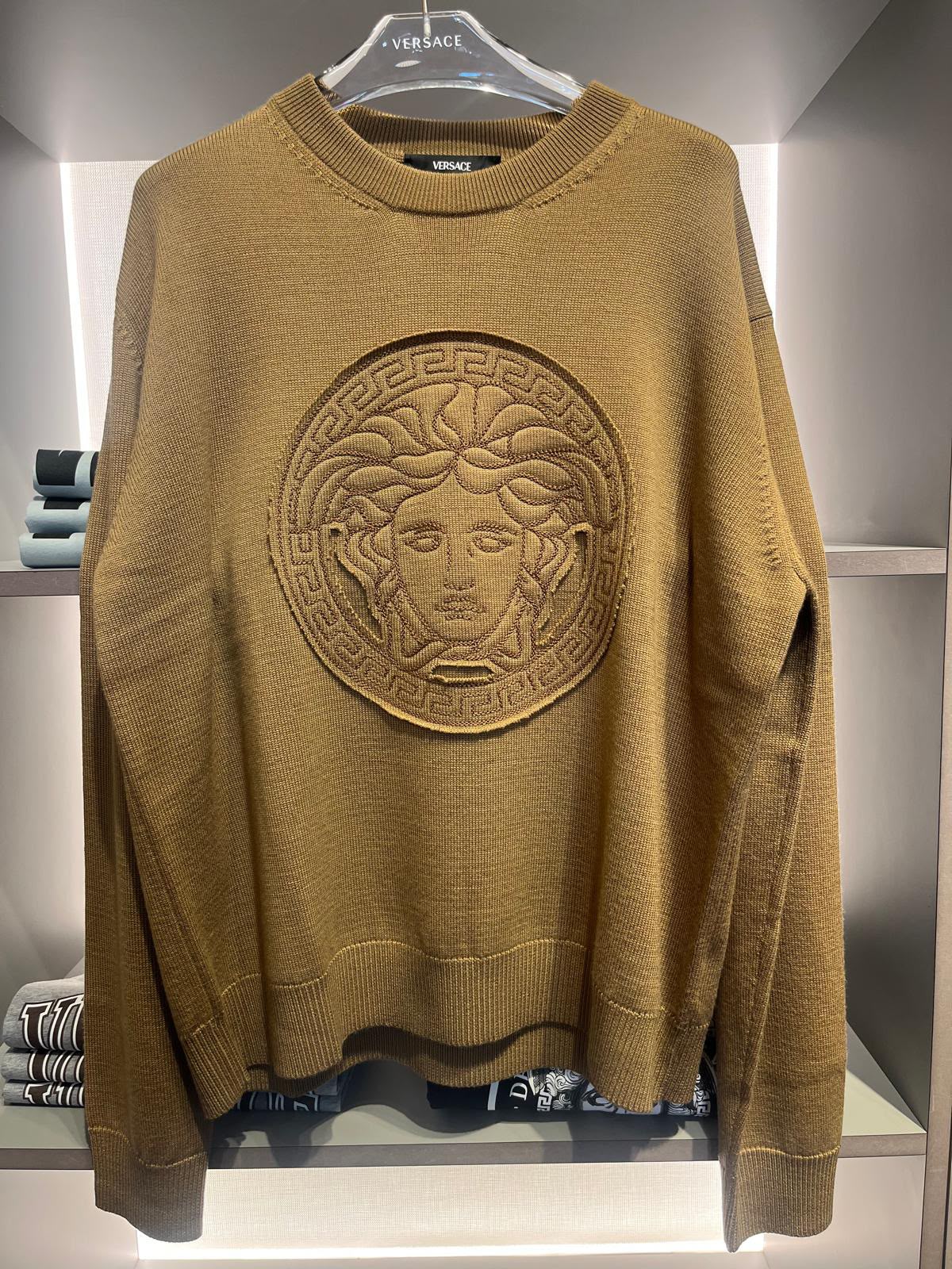 Medusa Head Embroidered Sweater