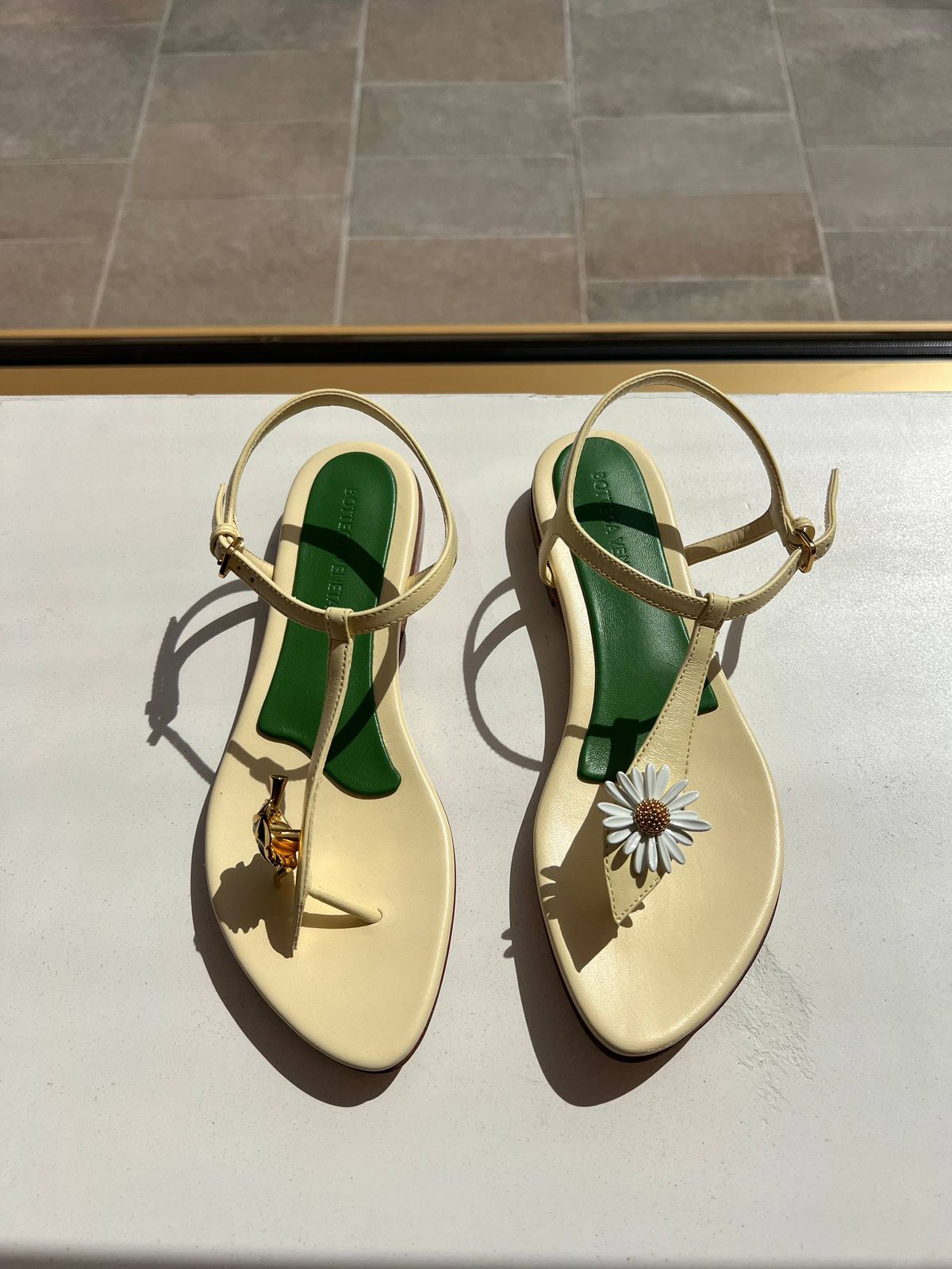 Flower Charm Thong Sandals