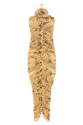 'DRESS37' dress with 3D floral detail