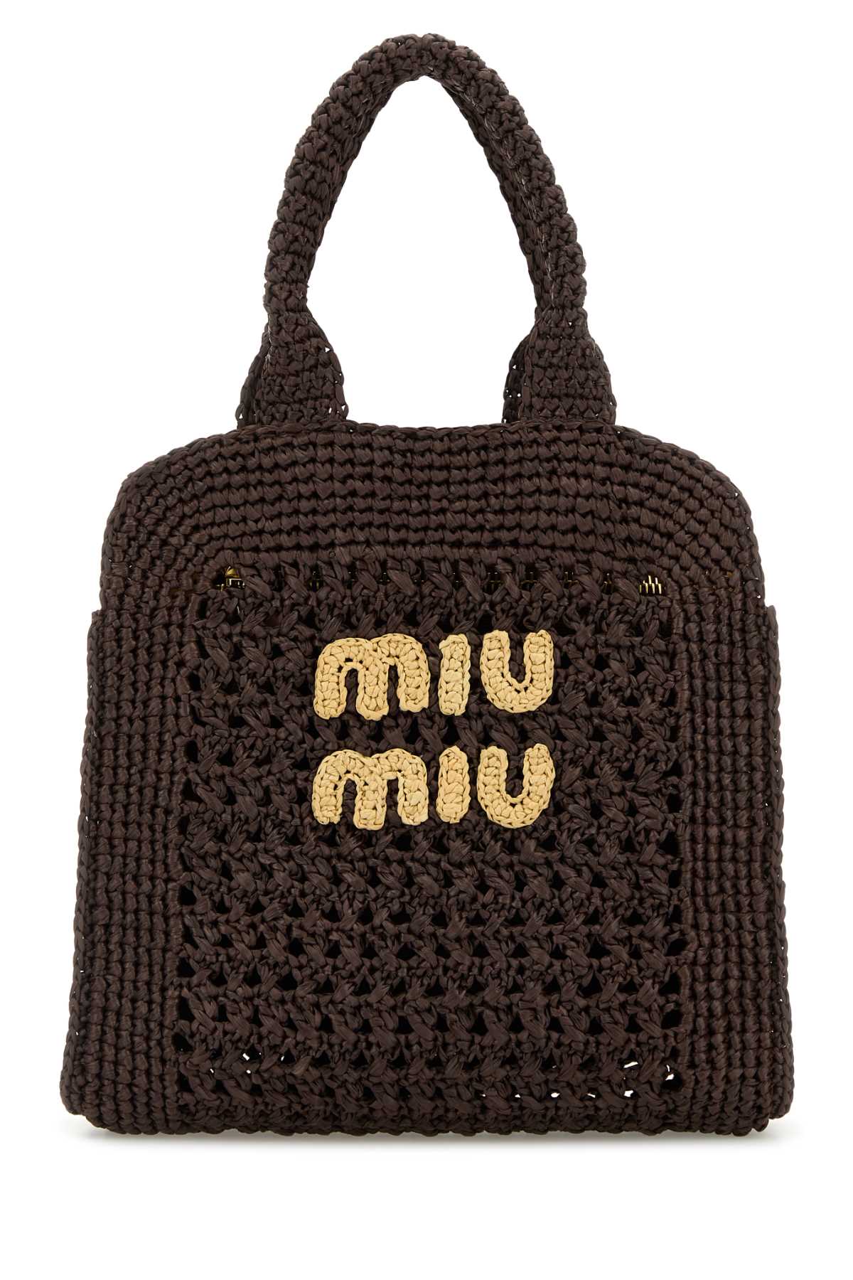 MIU MIU BORSE For Women Exterior: 100% Raffia Finishing: Golden metal