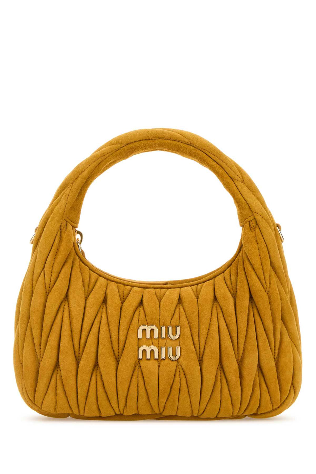 MIU MIU BORSE For Women Exterior: 100% Suede Lining: 100% Fabric Finishing: Golden metal
