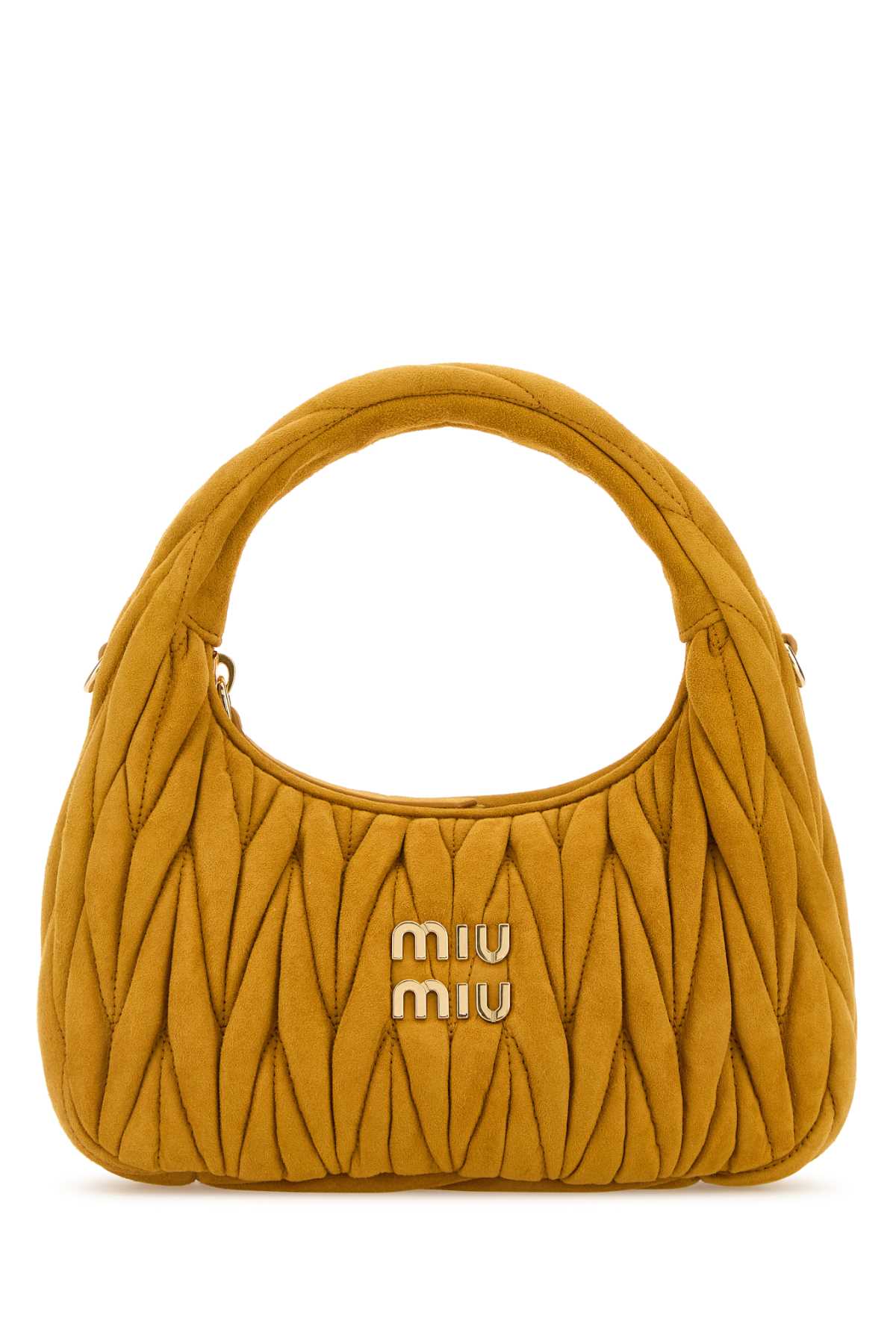 MIU MIU BORSE For Women Exterior: 100% Suede Lining: 100% Fabric Finishing: Golden metal