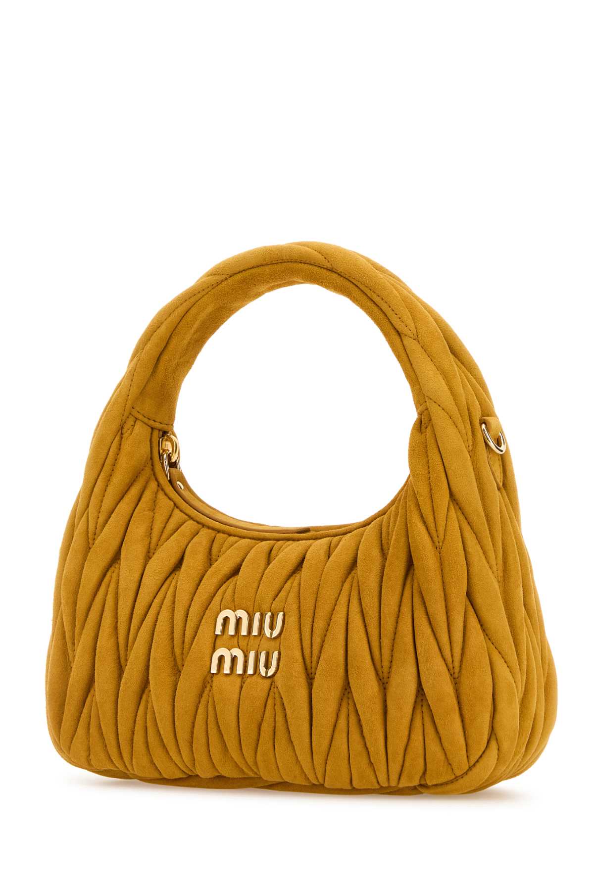 MIU MIU BORSE For Women Exterior: 100% Suede Lining: 100% Fabric Finishing: Golden metal