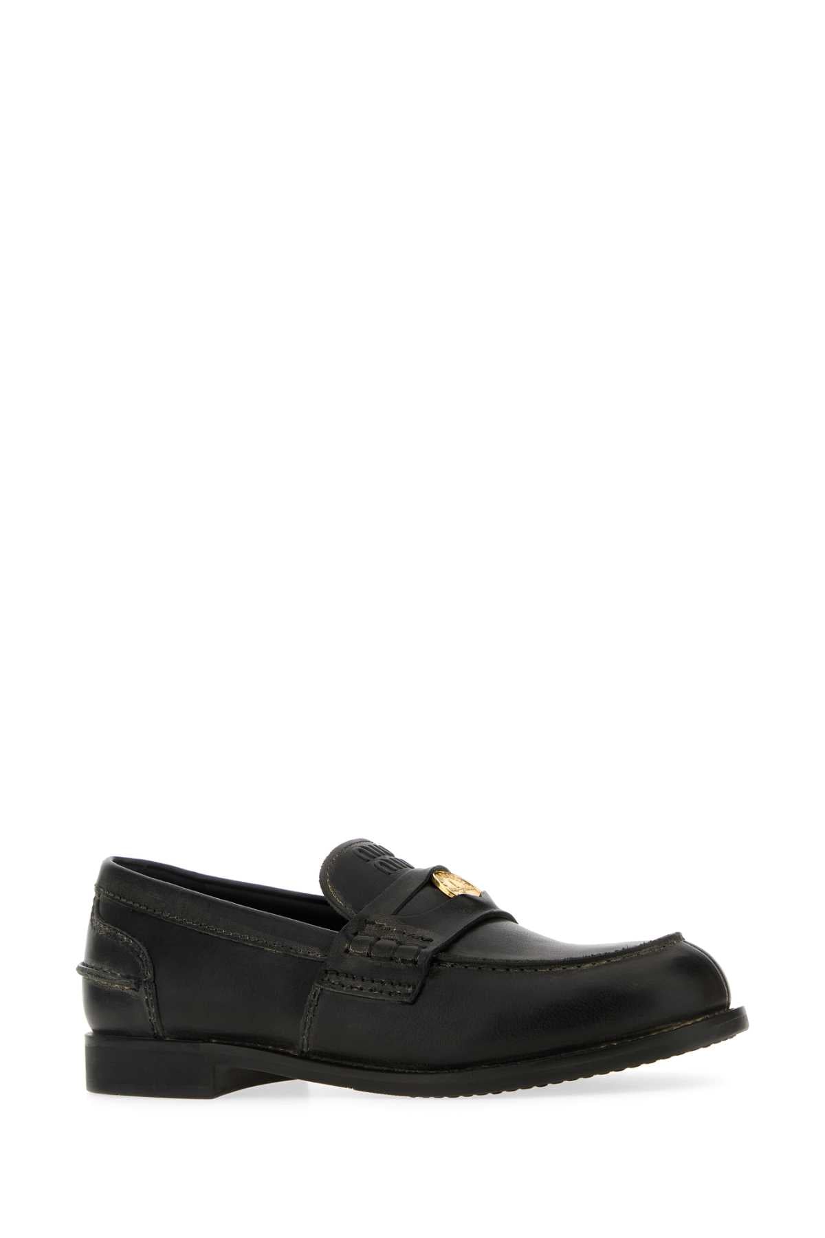 MIU MIU MOCASSINI For Women 100%CALFLEATHER