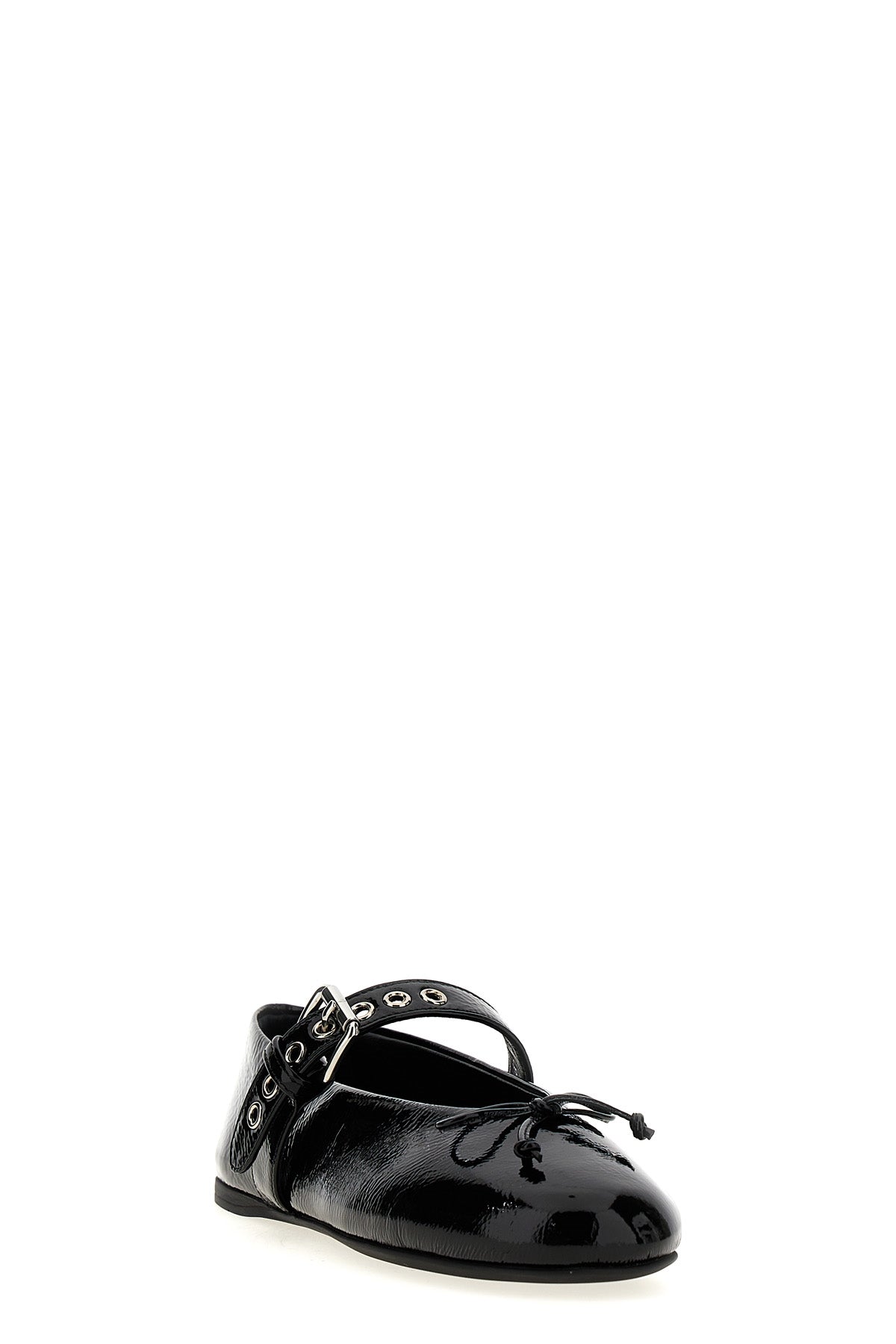 MIU MIU Buckle and bow ballet flats For Women 100% calfskin leather (Bos Taurus)
