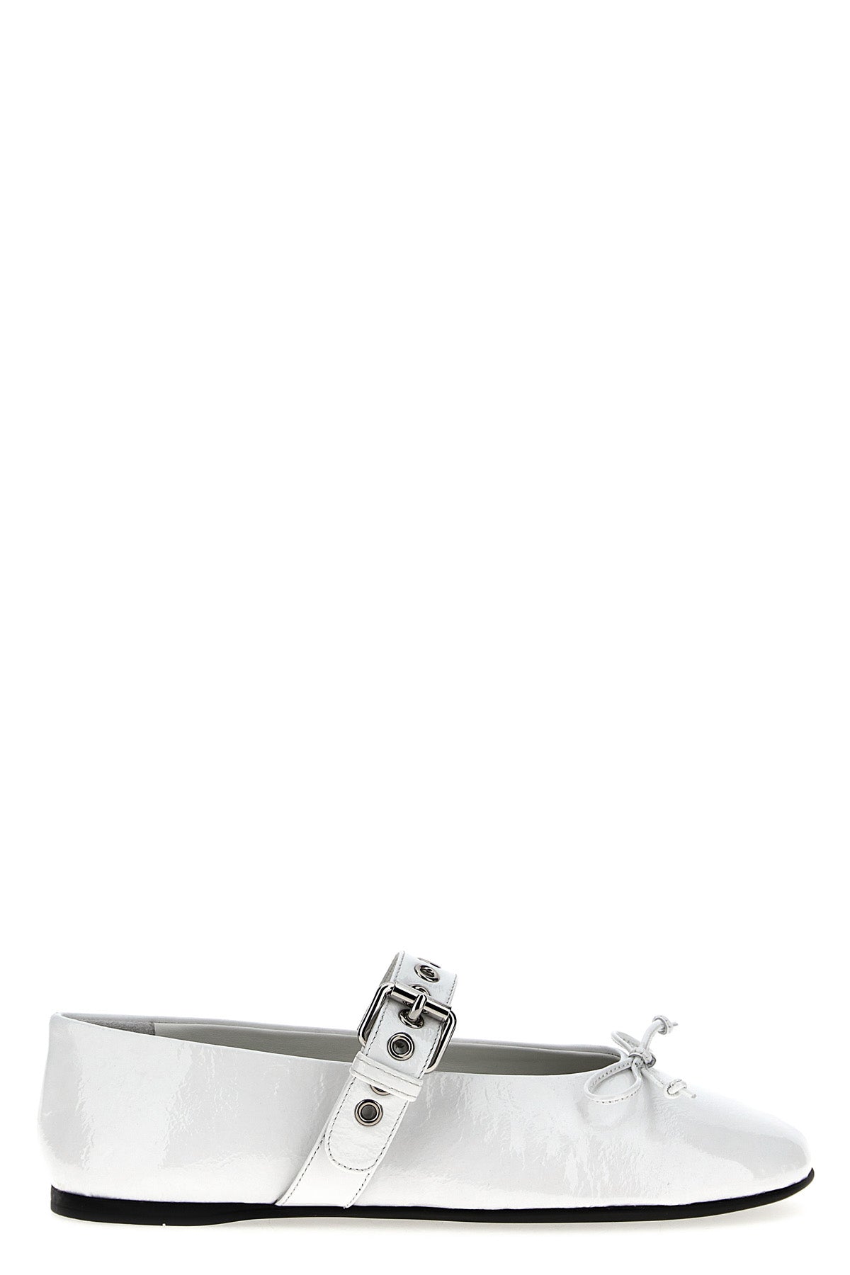 MIU MIU Buckle and bow ballet flats For Women 100% calfskin leather (Bos Taurus)