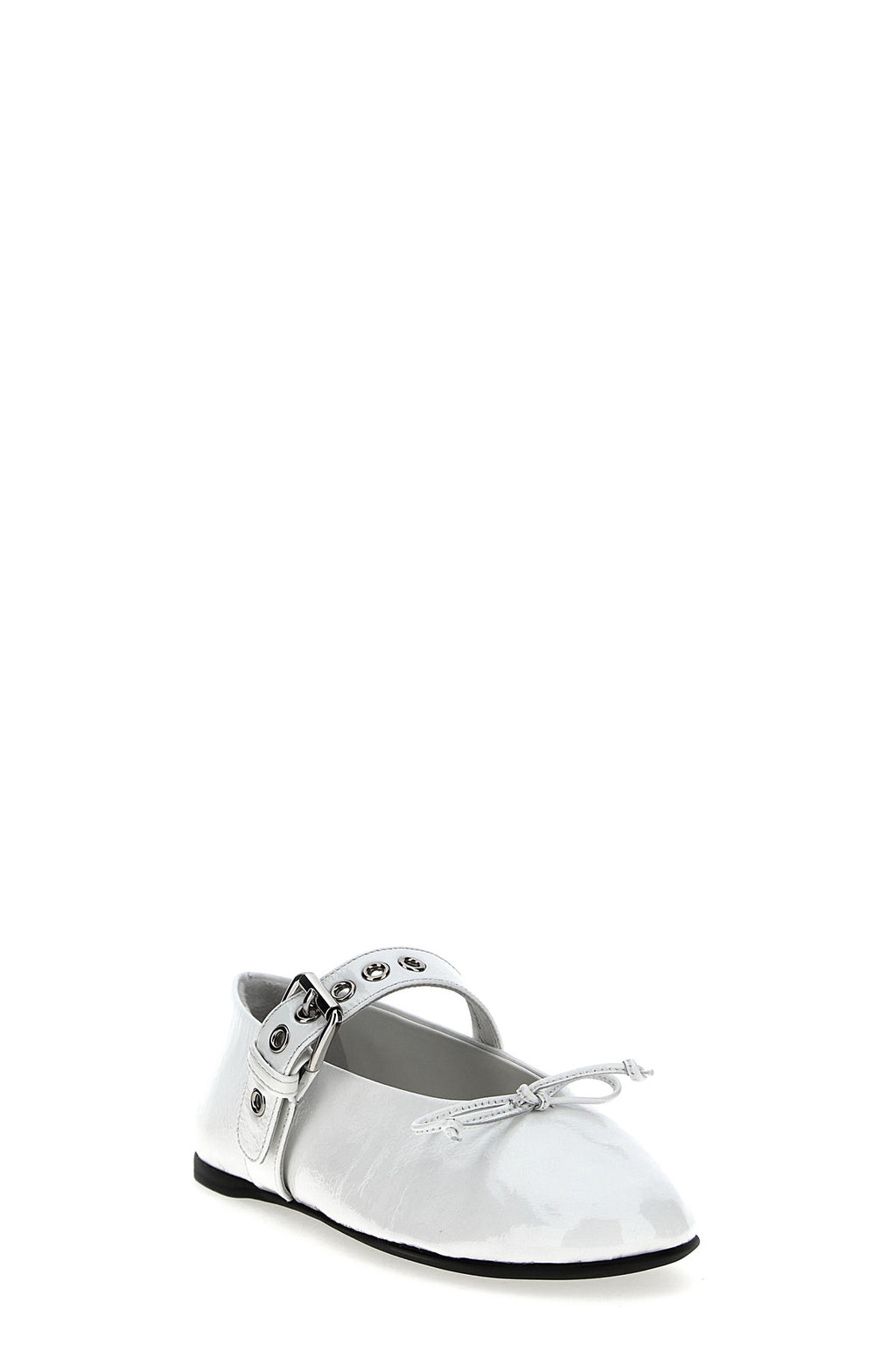 MIU MIU Buckle and bow ballet flats For Women 100% calfskin leather (Bos Taurus)